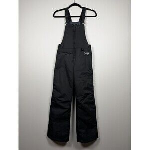Drift Youth Snow Bib Pants 3K Black Waterproof Insulated Ski Snowboard